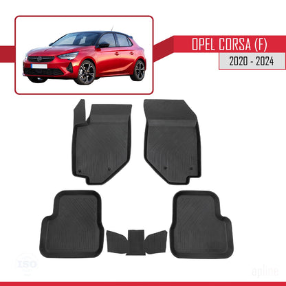 Kompatibel mit Opel Corsa F (P2JO) 2020-2025 4D Gummimatten Schwarz