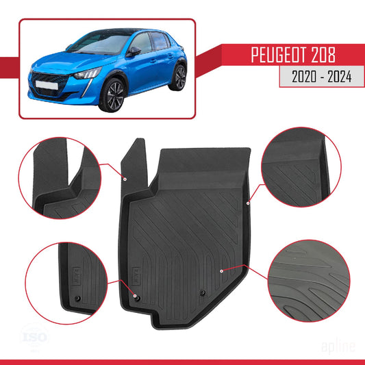 Kompatibel mit Peugeot 208 Schrägheck 2020-2024 4D Gummimatten SCHWARZ