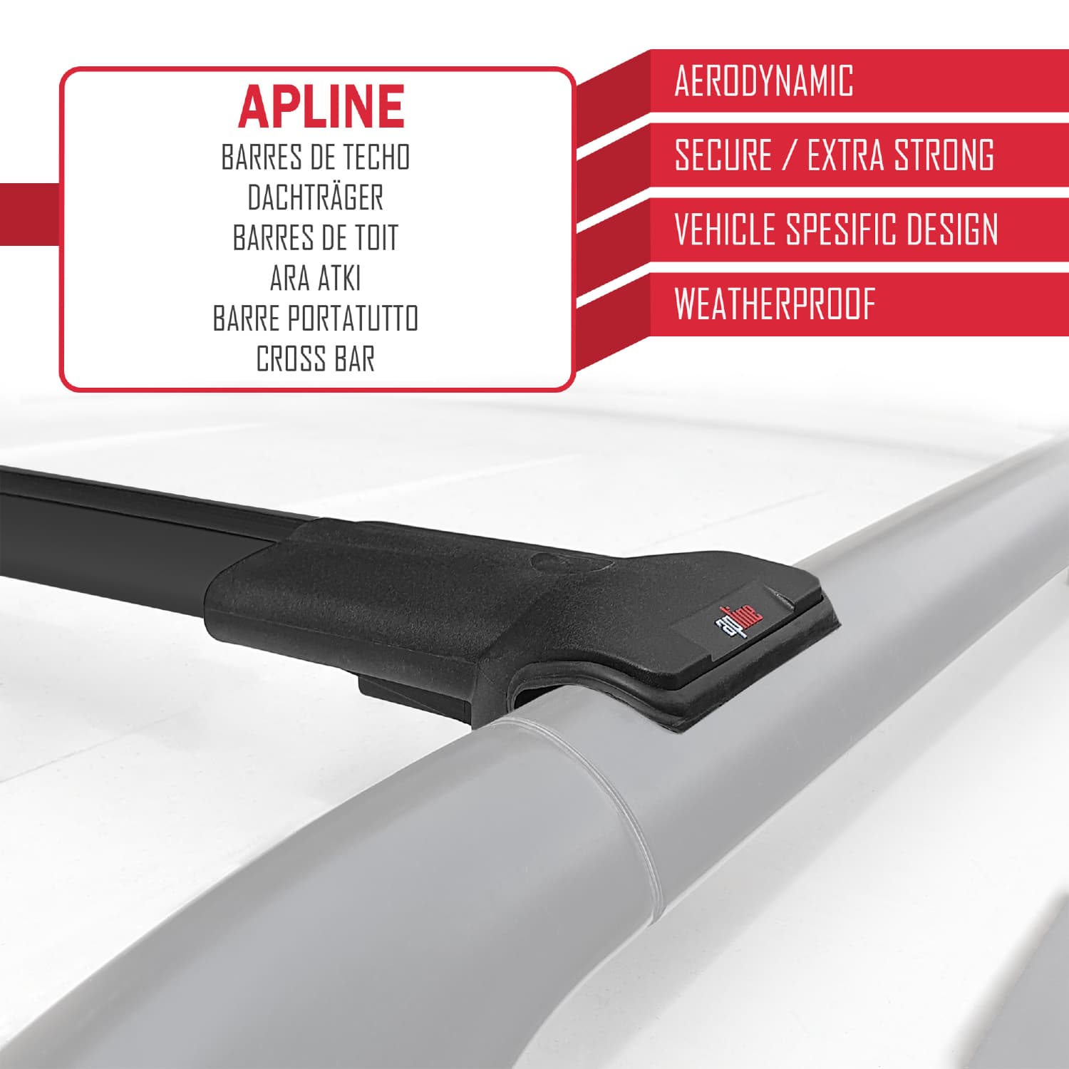 Compatible avec Renault Megane Grand Tour 2002-2008 FLY Model Barres de Toit Railing Porte-Bagages de Voiture Noir Aluminium 2 Barres