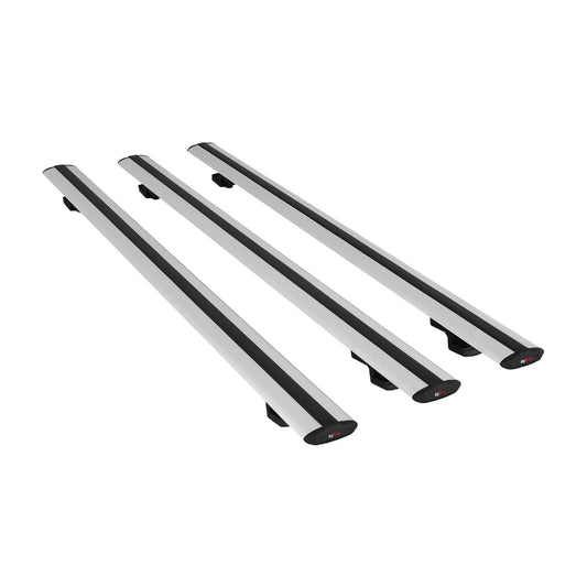 Compatible with Volkswagen Touran Cross Post-Facelift 2010-2015 BASIC Model Car Roof Rack Cross Bar Grey Aluminium 3 Bars
