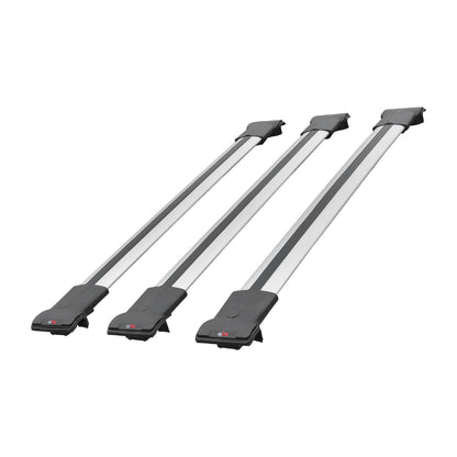 Compatible avec Seat Alhambra 2 (7N) 2010-2020 FLY Model Barres de Toit Railing Porte-Bagages de Voiture Gris Aluminium 3 Barres