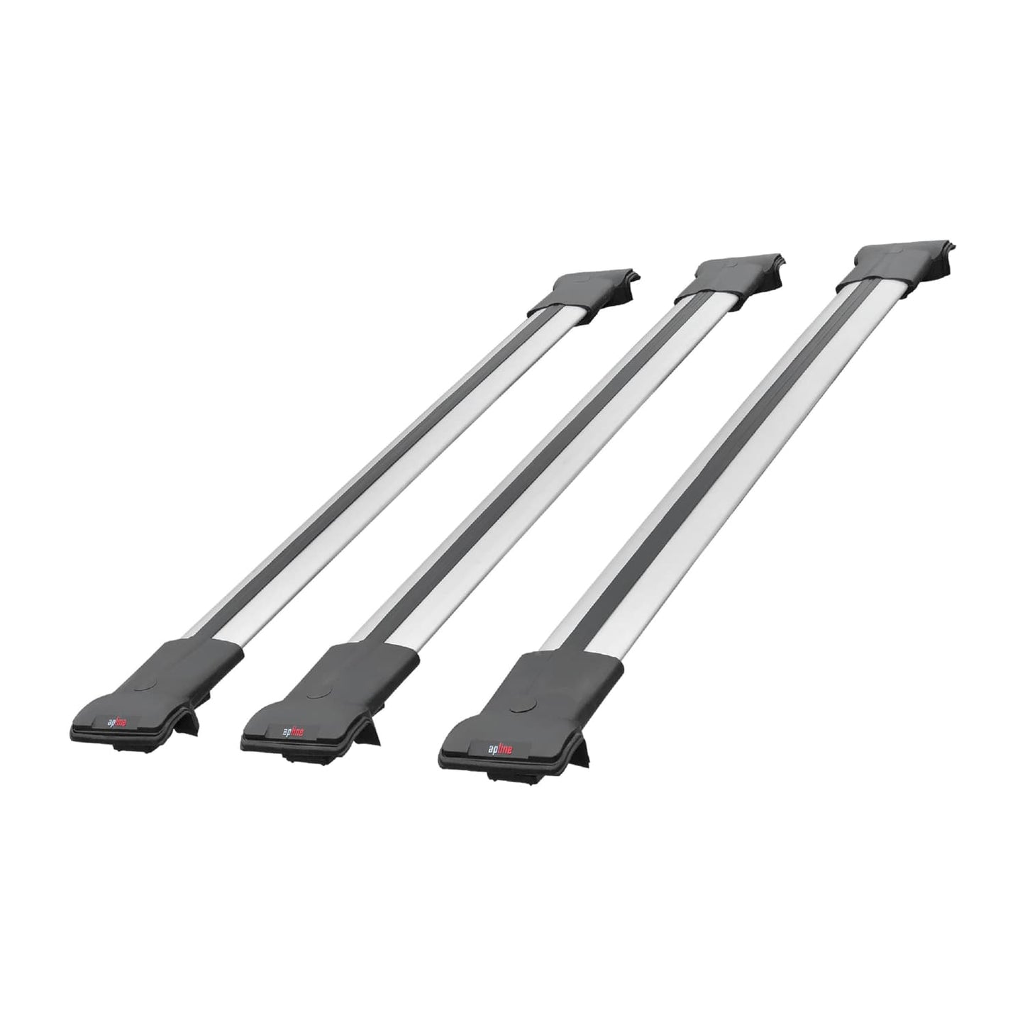 Kompatibel mit Saab 9-5 (YS3E) Combi 1998-2010 FLY Model Relingträger Dachträger Auto Gepäckträger Grau Aluminium 3 Stangen